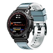 Недорогие Ремешки для часов Garmin-Ремешок для часов для Garmin Fenix 7 7X 6 6X Pro Epix Pro 47mm 51mm Instinct 2X Approach S70 47mm S62 S60 Forerunner 955 945 Epix Marq Descent Quatix 22mm 26mm силиконовый Замена Ремень 22mm 26mm