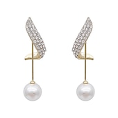 economico Orecchini-Per donna Perle Orecchini a goccia Gioiellerie Classico Prezioso Moda Semplice Orecchini Gioielli Bianco Per Matrimonio Feste 1 paio