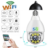 cheap Indoor IP Network Cameras-Wireless Bulb Lamp Camera Wifi IP Camera IR Night Vision Home Security Camera  Auto Tracking Video Surveillance Camera PTZ  P2P Monitor Camera