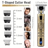 cheap Shaving &amp; Hair Removal-USB Rechargeable Hair Clippers and Beard Trimmer for Men - Precise T-Blade Trimmer with LCD Screen - Grooming Kit for Men