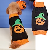 ieftine Pulovere-Câini Pisici Pulovere Jumper Misto Petrecere Iarnă Respirabil Απαλό Lavabil Comfortabil Halloween În aer liber Halloween Casul / Zilnic Îmbrăcăminte pentru câini for Bichon Frise Pomeran un Animalut