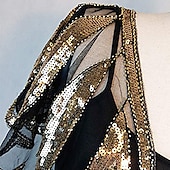 billige bryllup gjesteomslag-1920-talls Gatsby Glitter Bolero Kvinne Wrap Sjaler Vintage Ermløs Paillettes Wraps Med Pailletter Til Fest Bryllupsgjester Vår Sommer Høst kle deg å imponere