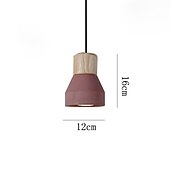 cheap Island Lights-LED Pendant Light Wood Art Cement Concrete Hanging Lamp Simple Cafe Restaurant Bar Pendant Light E27 Light Source Metal Iron Art Droplight Flashlight Concrete Ceiling Light 110-240V