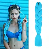 cheap Crochet Hair-Jumbo Braids Crochet Braids Hair Extension Three Tone Ombre Color Rainbow Jumbo Braiding For Twist Braiding Jumbo Box Braiding Hair 1pc/3pcs/5pcs