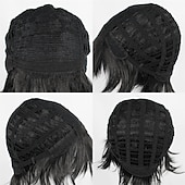 olcso Party Parókák-rövid fekete férfi cosplay paróka karneváli karácsonyi jelmez partira