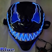 cheap Hallowen Prop Lighting-Mask Halloween LED Light Up Mask for Adults Kids Dark and Evil Glowing Eyes Neon Mask with 3 Lighting Modes EL Wire - Ideal Gift for Men Women Halloween Costume Party