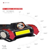 お買い得  ヘッドライト-ポータブルミニ強力な LED ヘッドランプ xpecob usb 充電式狩猟ヘッドライト防水ヘッドトーチテール