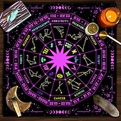 olcso Asztalterítők-tarot asztalterítő játékhoz, oltárterítő, boszorkánysági asztrológia dekoráció orákulumkártya pad tarot szőnyeg witcher dekor, parti ajándékok, parti ajándék dekoráció, parti kellékek varázsművészeti