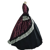 economico Vestiti-Rococò Vittoriano Abito da cocktail Lunghezza al pavimento Vestito Costume da festa Mascherata Manica del polsino svasato Taglie Forti Abito da ballo Costume Per donna Reale Carnevale Mascherata