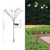 economico Luci paesaggistiche-2 luci solari da giardino a forma di lucciola, 8/10 LED, luci da giardino esterne impermeabili con 2 modalità di illuminazione, luci oscillanti IP65 per decorazioni natalizie, da giardino, da patio e da passerella