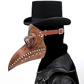 tanie Maska i rekwizyty na Halloween-Maska steampunk halloween z ptakiem w kształcie dzioba, maska z długim nosem i dziobem ptaka wrony, akcesoria do kostiumów cosplay steam