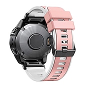 Недорогие Ремешки для часов Garmin-Ремешок для часов для Garmin Fenix 7 7X 6 6X Pro Epix Pro 47mm 51mm Instinct 2X Approach S70 47mm S62 S60 Forerunner 955 945 Epix Marq Descent Quatix 22mm 26mm силиконовый Замена Ремень 22mm 26mm