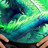 billiga Pojkens 3D-djur-Pojkar 3D Grafisk Djur Drake T-shirt Långärmad 3D-tryck Sommar Vår Höst Sport Mode Streetwear Barn 3-12 år Utomhus Ledigt Dagligen Normal
