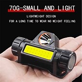 お買い得  ヘッドライト-ポータブルミニ強力な LED ヘッドランプ xpecob usb 充電式狩猟ヘッドライト防水ヘッドトーチテール