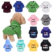 abordables Sweats à capuche-Chien Chat Pulls à capuche Mode Fête Hiver Respirant Doux Lavable Confortable Noël Extérieur Décontracté Quotidien Vêtements pour Chiens for Bichon Frisé Spitz Nain Bébé Animal Papillon Petit