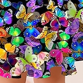 billiga 3D fjärilsklänning-Flickor 3D Grafisk Fjäril Klänning Långärmad 3D-tryck Sommar Höst Sport &amp; Utomhus Dagligen Helgdag söt stil Ledigt Skön Barn 3-12 år Vardagsklänning A linjeklänning Ovanför knäet Polyester Normal
