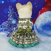 お買い得  ペットへのクリスマスプレゼント-犬用 猫用 ドレス かわいいスタイル カジュアル 防水 高通気性 ソフト 洗濯可 快適 クリスマス カジュアル／普段着 祭り ビジョンフリーゼ ポメラニアン 赤ちゃんサイズ パピヨン