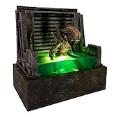 olcso Halloween kellékvilágítás-halloween horror gyanta dekoratív lámpa műalkotás dekoráció asztali halloween dekoratív bosszú joker női szellem világító dekoratív gombelem