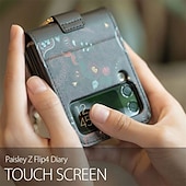 economico Cover Samsung-telefono Custodia Per Samsung Galaxy Capovolgi Z 6 Z Flip 5 Z Flip 4 Z Flip 3 Porta carte di credito Protettivo per tutto il corpo pelle sintetica