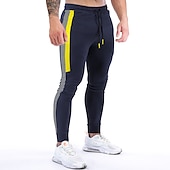 cheap Sweatpants-Men&#039;s Athletic Pants Sweatpants Joggers Trousers Pocket Drawstring Elastic Waist Stripe Comfort Breathable Outdoor Daily Going out Fashion Casual Black Dark Blue