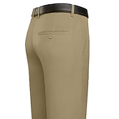 preiswerte Schlank-Herren Anzughosen Hose Hosen Hose Freizeithose Anzughose Tasche Einfarbig tragbar Draussen In voller Länge Hochzeit Heim Arbeit Modisch Strassenmode weiß grau Schwarz elastisch
