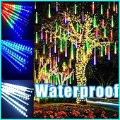 お買い得  ソーラーストリングライト-3M ストリングライト クリスマス流星群ライト LED 2835 SMD 1セット 温白色 ホワイト ブルー 流星群ライト ソーラー駆動 屋外 ホリデー 12 V
