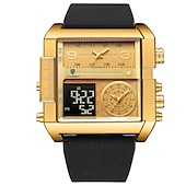 ieftine Ceasuri Quartz-Ceas de lux pentru bărbați POEDAGAR ceas quartz sportiv rectangular rezistent la apă multifuncțional analogic cadran luminos cadouri de Ziua Tatălui