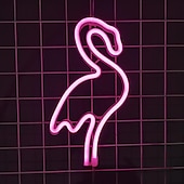 ieftine Lumini Neon LED-semne de neon cu led pentru decor camera fetelor semne de neon lumina de perete lămpi de birou cu baterie funcționare usb lumini de noapte cu piedestal bar roz dormitor petrecere de Crăciun