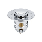 abordables Bondes pour éviers-Drain de douche en forme de fleur, 2 pièces, filtre de vidange de bassin à noyau de rebond pop-up, filtre d&#039;évier, bouchon de baignoire, bouchon de bain, gadgets de salle de bains