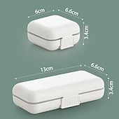 economico deposito bagagli e viaggi-Scatola portapillole sigillata portatile da 1pc, mini portapillole portatile con scomparto, custodia per pillole da viaggio, contenitore per medicinali