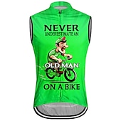 economico Maglie da uomo-Per uomo Gilet da ciclismo Maglia da Ciclismo Grafico Lettere &amp; Numeri Senza Maniche Bicicletta Gilet / Panciotto Maglia Top con 3 tasche posteriori Mountain Bike MTB Ciclismo su strada Asciugatura