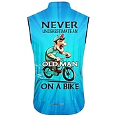 economico Maglie da uomo-Per uomo Gilet da ciclismo Maglia da Ciclismo Grafico Lettere &amp; Numeri Senza Maniche Bicicletta Gilet / Panciotto Maglia Top con 3 tasche posteriori Mountain Bike MTB Ciclismo su strada Asciugatura