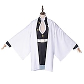 billiga Animekostymer-Demon Slayer: Kimetsu no Yaiba Kanroji Mitsuri Animé Cosplay-kostymer Cosplay Peruker Halloween Karnival Till Dam Flickor Barn Vuxna