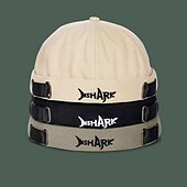 cheap Men&#039;s Hats-Unisex Docker Cap Brimless Hats Black Green Cotton Travel Beach Outdoor Vacation Plain Adjustable