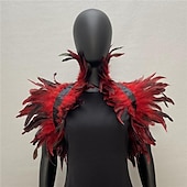 cheap Accessories and More-Punk &amp; Gothic Shawls Feather Cape Witch Maleficent Drag Queen Women&#039;s Fantasy Walpurgis Night Halloween Carnival Performance Party Pride Parade Adults&#039; Shawl All Seasons