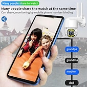 זול מצלמות רשת IP פנימיות-מצלמה אלחוטית wifi ip dome, מצלמת מעקב חיצונית עמידה למים, מצלמה במעגל סגור ir מצלמה לזיהוי תנועה, רשת אודיו דו כיוונית ptz מצלמת אבטחה ביתית לתינוק, חנות, משרד, חיית מחמד, זקן