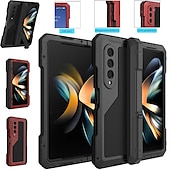 Χαμηλού Κόστους Samsung Θήκη-Θήκη τηλεφώνου για Samsung Galaxy Z Fold 5 Έντονης Χρήσης Στηρίγματα Αντι-πτώσης Πανοπλία Μέταλλο Σιλικόνη