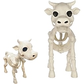 お買い得  ハロウィンの吊るし飾りとテーブルトップ装飾-牛の骸骨ハロウィン装飾、2025年新しいハロウィン牛の骸骨、牛の頭蓋骨ハロウィン怖い骸骨、ハロウィン装飾小道具