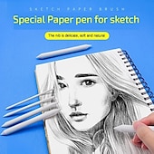 cheap Painting, Drawing &amp; Art Supplies-Blending Smudge Stump Stick Tortillon Sketch Art White Drawing Charcoal Sketching Tool Rice Paper Pen Artist Supplies