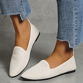 ieftine Pantofi Joși de Damă-mocasini pliati de piele intoarsa pentru dama cu design festonat - pantofi ușoare și confortabili pentru purtarea de zi cu zi