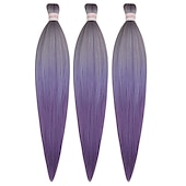 cheap Crochet Hair-Ginger Golden Ombre Braiding Hair Pre Stretched Kanekalon Braiding Hair Box Braids Human Hair Extensions 26 inch