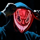 olcso Maszkok-halloween maszk led purge világít világítással deadpool maszk ijesztő jelmez karneváli cosplay partihoz könnyű halloween jelmezek