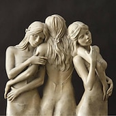 cheap Statues-Three Goddess Embracing Statue, Handmade Resin Goddess Figurine Decor, Modern Statue for Home Living Room Office Decor, for Women
