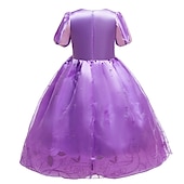 cheap Girls&#039; Costumes-Sleeping Beauty Beauty and the Beast Princess Belle Dress Cloak Flower Girl Dress Cosplay Costume Party Movie Cosplay for Girls&#039; Kid&#039;s Children&#039;s Day Masquerade Wedding Wedding Guest