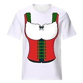 baratos Vestuário Gráfico-Japonesa/Curta Anime 3D Bávaro Estilo de rua Camiseta Arte Gráfica para Mulheres Adulto Impressão 3D  para Cerveja Oktoberfest Baile de Máscaras Casual / Diário