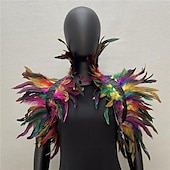 cheap Accessories and More-Punk &amp; Gothic Shawls Feather Cape Witch Maleficent Drag Queen Women&#039;s Fantasy Walpurgis Night Halloween Carnival Performance Party Pride Parade Adults&#039; Shawl All Seasons