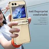 cheap Samsung Cases-Phone Case For Samsung Galaxy Z Flip 6 Z Flip 5 Z Flip 4 Z Flip 3 Back Cover Plating Full Body Protective Anti-Scratch PC