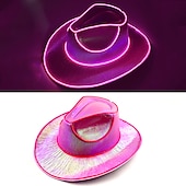 billiga Nyheter-halloween jul el wire light up paljett jazzhatt vuxen neon led lysande festival festklädd keps för män och kvinnor