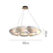 voordelige Unieke kroonluchters-kroonluchter verlichting 3 kleuren 60cm acryl hanglamp woonkamer slaapkamer eetkamer koffie winkel bar hotel versier armaturen parelketting vorm hangend licht 110-240v