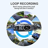 preiswerte Autofestplattenrekorder-Q9 1080p Neues Design / HD / 360 ° Überwachung Auto dvr 170 Grad Weiter Winkel 3 Zoll IPS Autokamera mit Nachtsicht / G-Sensor / Parkmodus 8 Infrarot-LEDs Auto-Recorder